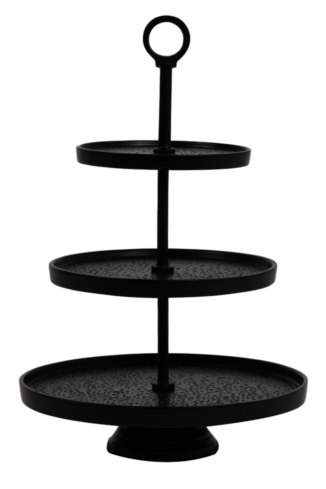 ETAGERE Lutek Schwarz Ø32/48 cm - Schwarz, Metall (32/48cm) - Light & Living
