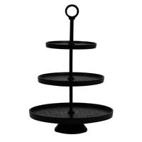 ETAGERE Lutek Schwarz Ø32/48 cm - Schwarz, Metall (32/48cm) - Light & Living