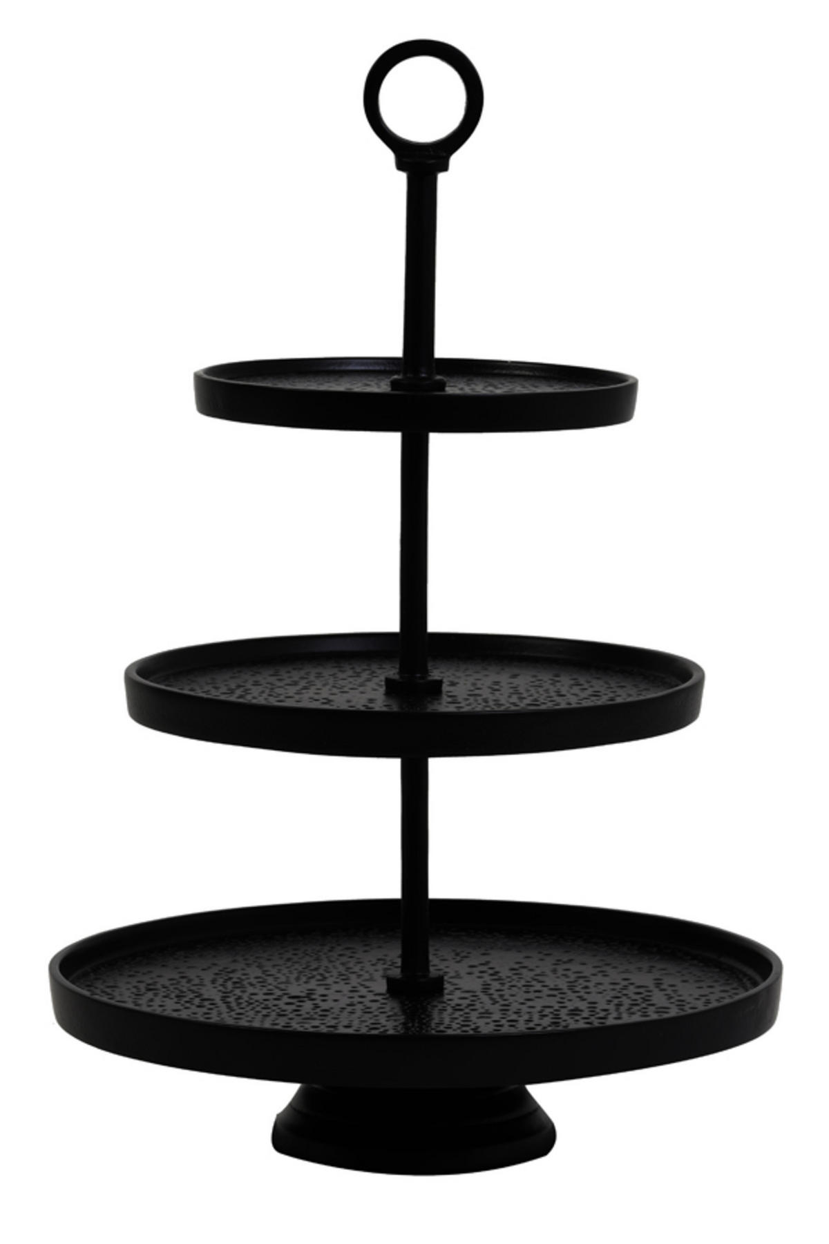 ETAGERE Lutek Schwarz Ø32/48 cm - Schwarz, Metall (32/48cm) - Light & Living