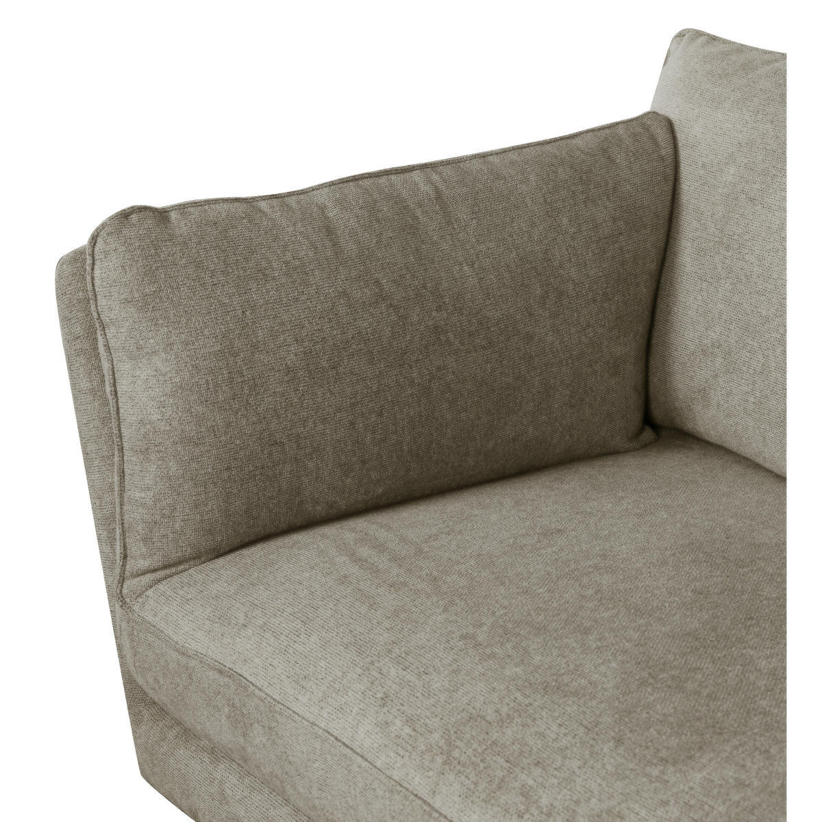 DREISITZER-SOFA Webstoff Beige - Beige/Schwarz, Textil/Metall (224/84/92cm) - Furnhouse