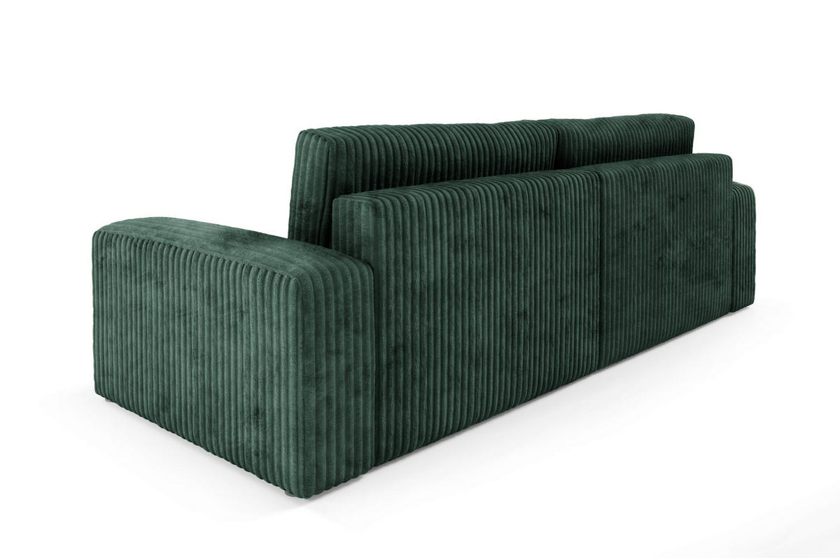 SCHLAFSOFA 4-Sitzer Cord Grün - Grün, Textil (244/70/102cm) - Furnisell