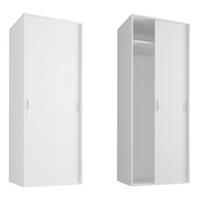 KLEIDERSCHRANK 2-türig, 70 cm Breite, mit Kleiderstange, weiß - Weiß, Holz (60/180.5/40cm) - Home Collective
