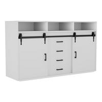SIDEBOARD in 140/80/40cm - Weiß, Holzwerkstoff/Metall (40/80/140cm) - HOMAVO