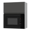 MIKROWELLENUMBAUSCHRANK Avellino W2MK/60 graphit Acryl matt / Grau 60 / 32,5 / 72cm - Graphitfarben/Grau, Holz/Holzwerkstoff (60/72/32.5cm) - Feldmann-Wohnen