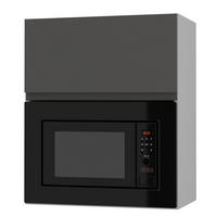 MIKROWELLENUMBAUSCHRANK Avellino W2MK/60 graphit Acryl matt / Grau 60 / 32,5 / 72cm - Graphitfarben/Grau, Holz/Holzwerkstoff (60/72/32.5cm) - Feldmann-Wohnen