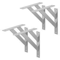 REGALTRÄGER 2er Set - Silberfarben, Metall (24/3/24cm) - ML-DESIGN