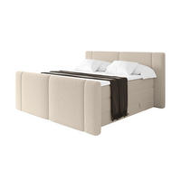 BOXSPRINGBETT mit Matratze H3/H4 - EVON KING Zanozek - 140x200 cm Dunkelbeige - Cappuccino, Holzwerkstoff (140/200cm) - ALTDECOR