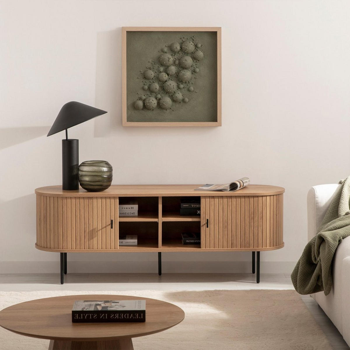 TV-ELEMENT Breda Natürlich 150 cm x 55 cm - Naturfarben, Holzwerkstoff (150/55/40cm)