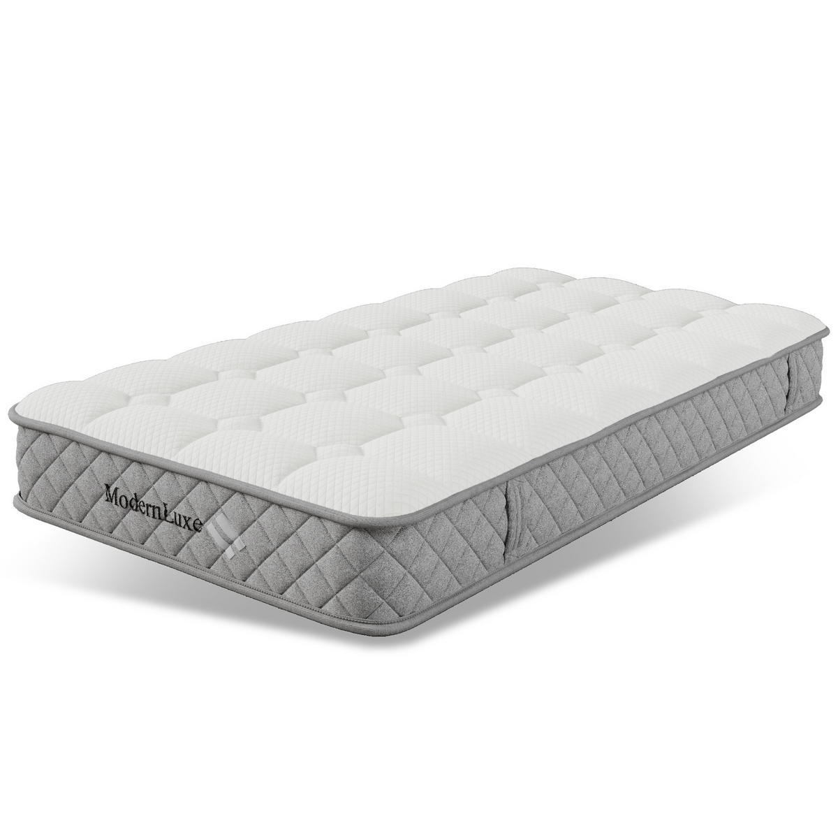 KINDERBETT 90/200 cm mit Bettkasten, 7-Zonen-Matratze und PU-Bezug mit Cartoon-Muster, Beige - Beige, Leder - Redom