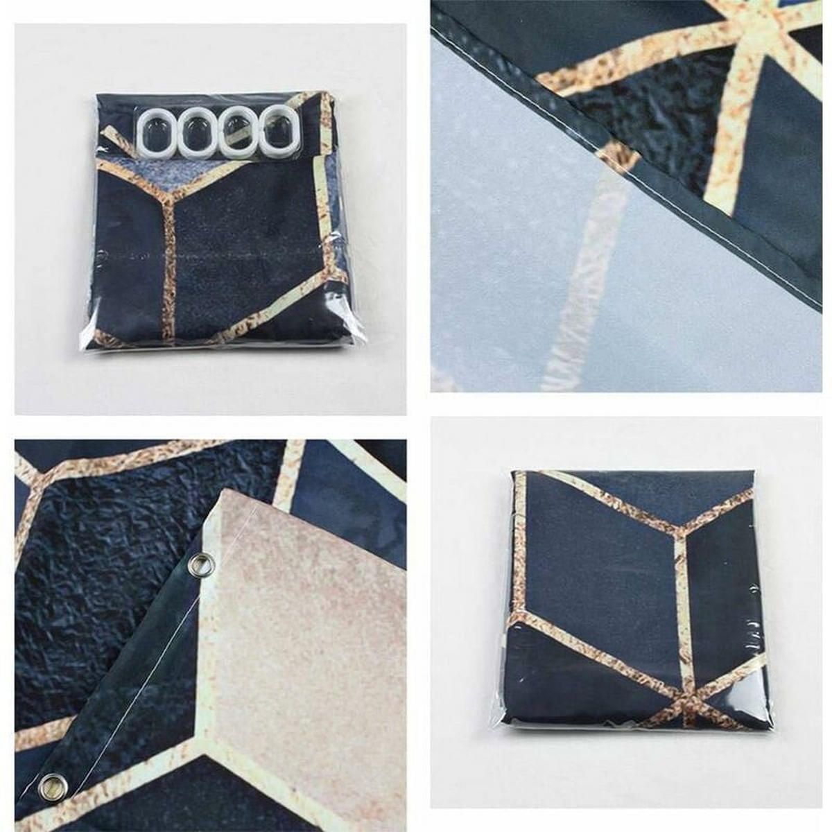 DUSCHVORHANG Polyester schimmelresistent originell maschinenwaschbar für Badezimmer mit Haken - Multicolor, Kunststoff (180/180cm) - MCBOSON