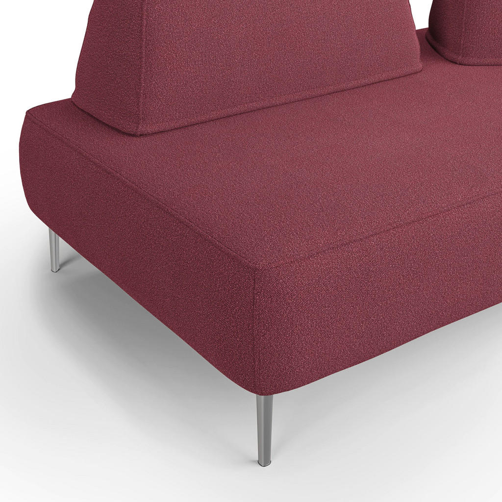 Thumbnail - Divani.store Linearsofa, Rot, Textil, 167x42x115 cm, Wohnzimmer, Sofas & Couches, Sofas