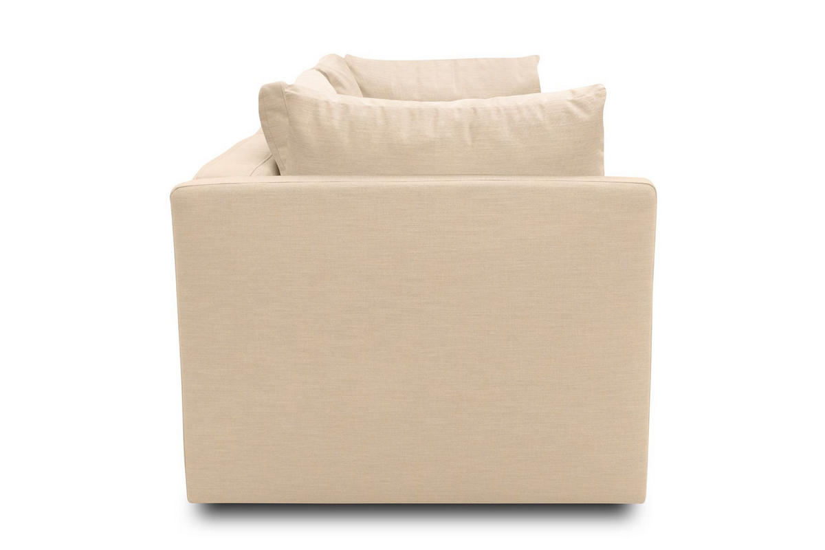 GARTENLOUNGE-SOFA 2-Sitzer Bozhana 220x67x96 mit Outdoorbezug in beige - Beige, Kunststoff (220/67/96cm) - 58aufmkessel