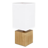 LED TISCHLEUCHTE Valentino Holz Braun Weiß - Braun, Holz (12/12/30cm) - Globo Lighting