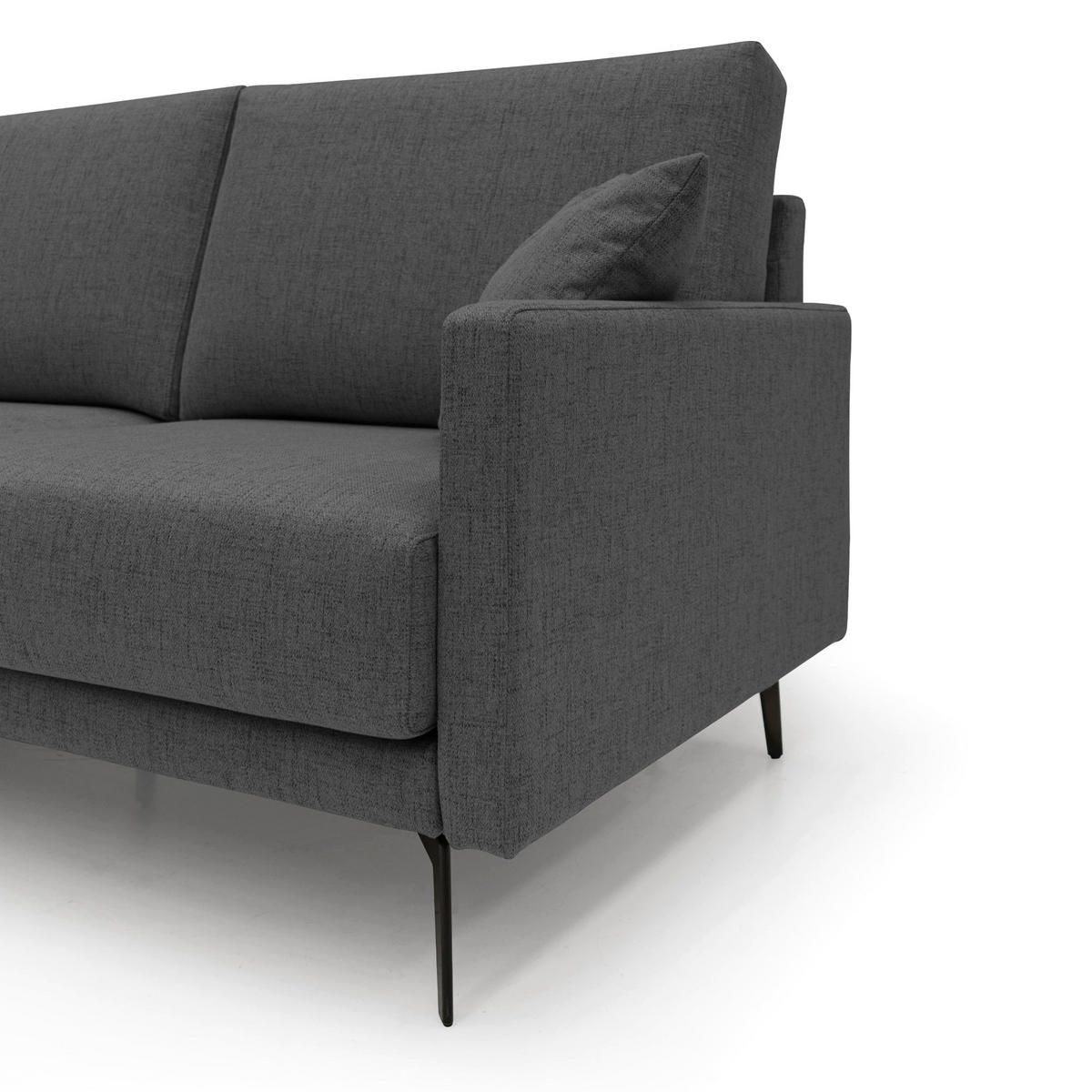 LINEARSOFA Saturno - Anthrazit, Textil (180/94/90cm) - Divani.store
