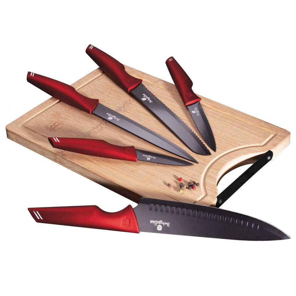 MESSERSET Silber 30/10/30 cm BH2704 - Silberfarben, Holz - Berlinger Haus