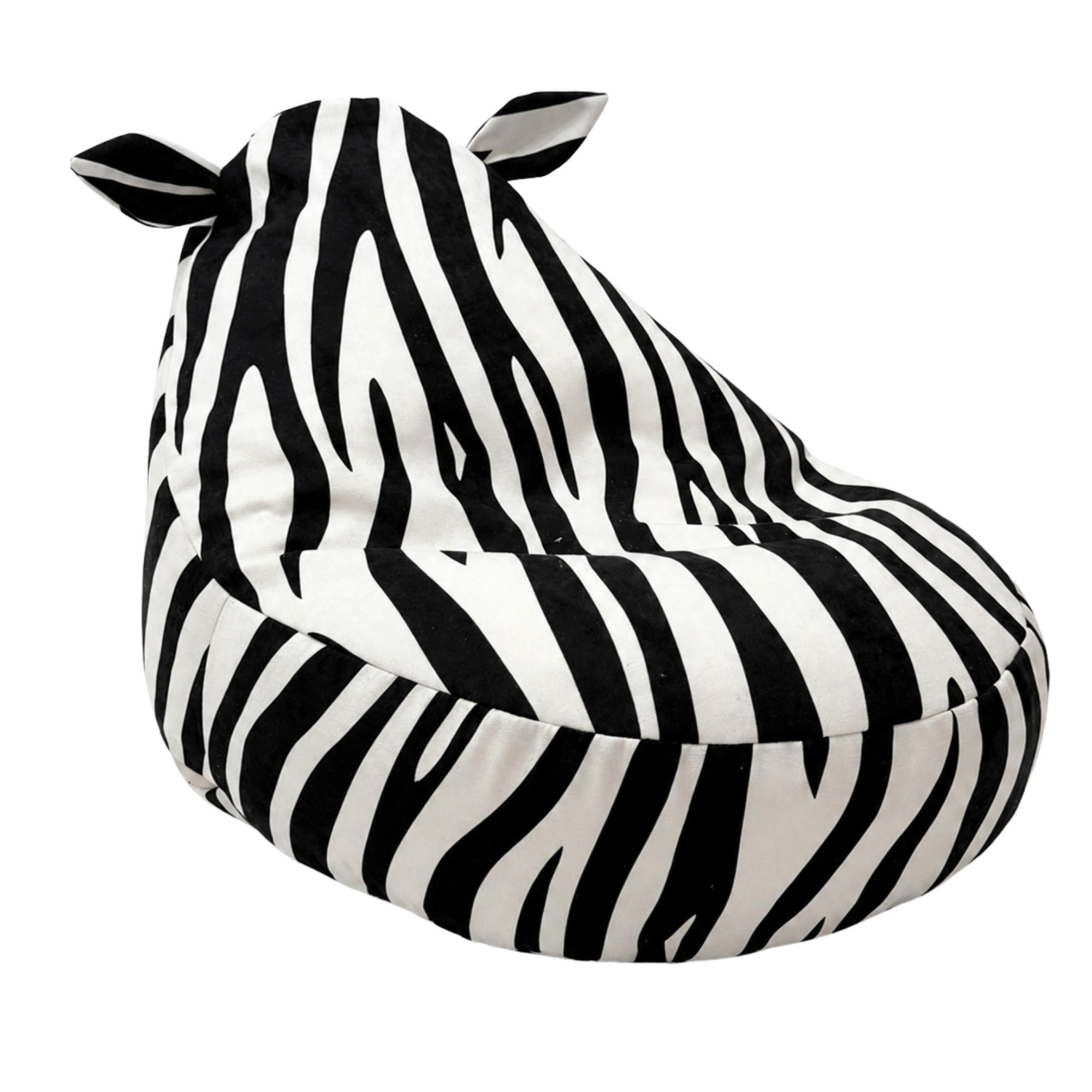 KINDER-SITZSACK Zebra – weicher Beanbag-Sessel fürs Kinderzimmer - Weiß, Textil (58/50/67cm) - Bees & Blooms