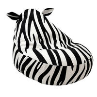 KINDER-SITZSACK Zebra – weicher Beanbag-Sessel fürs Kinderzimmer - Weiß, Textil (58/50/67cm) - Bees & Blooms