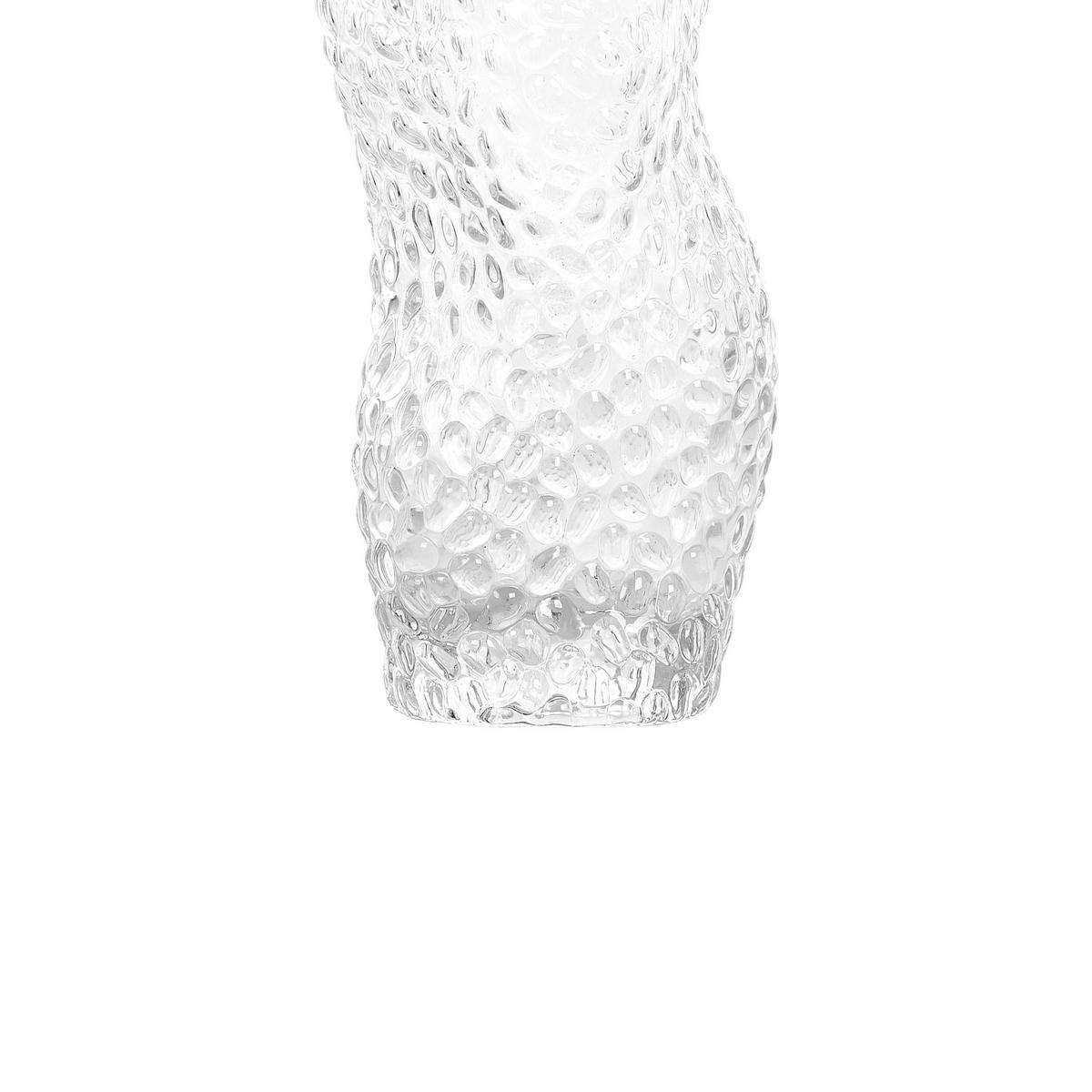 BLUMENVASE Glas transparent Elatos - Transparent, Glas (23cm) - Beliani