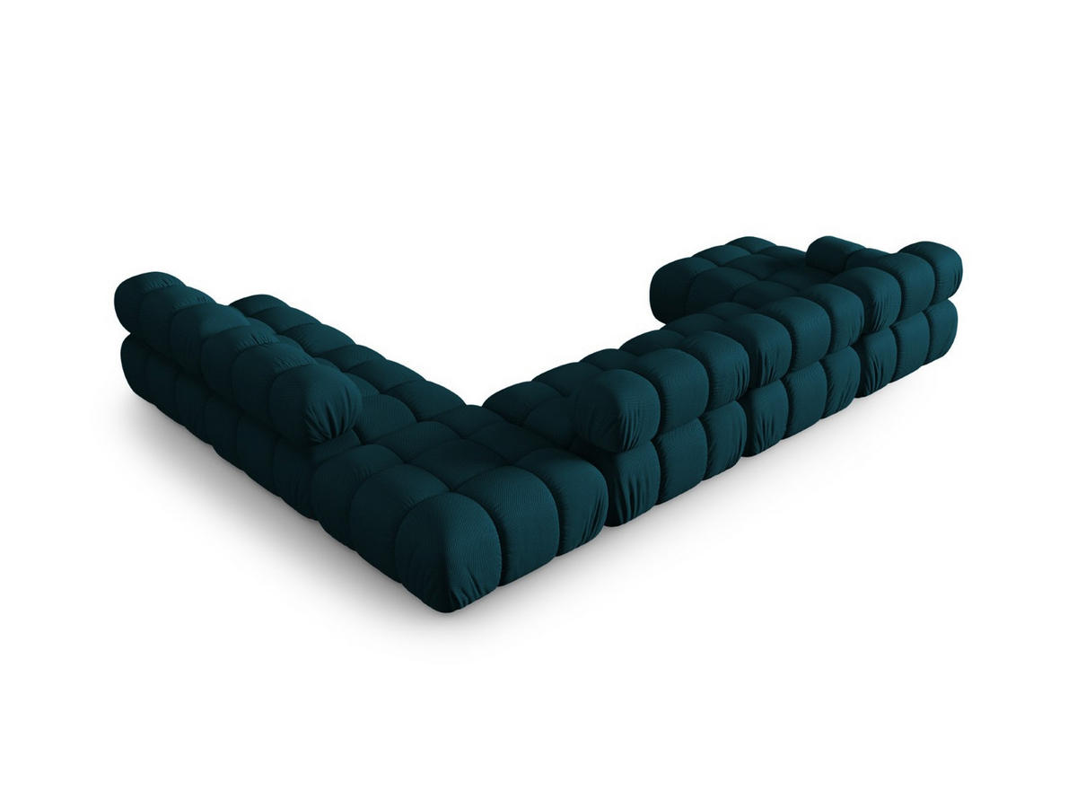 PANORAMASOFA modular rechts Bellis aus 3D-Stoff marineblau 7 Sitzplätze - Blau, Textil (282/70/376cm) - Micadoni