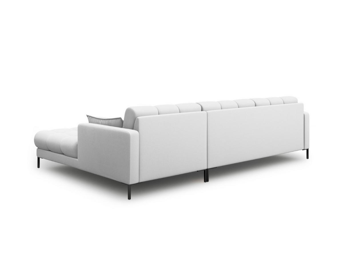 ECKSOFA rechts Mamaia aus strukturiertem Stoff hellgrau 5 Sitzplätze - Hellgrau, Textil (185/293cm) - Micadoni