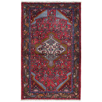 TEPPICH Assadabad Rot 124/76 cm Schurwolle - Rot, Textil (76/124cm) - Looma
