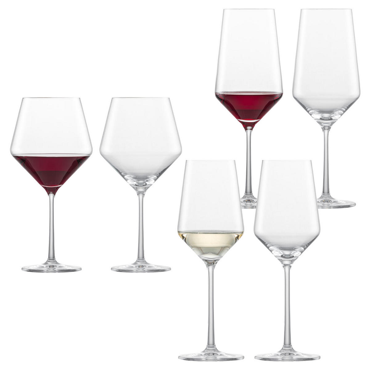 ROT- UND WEISSWEINGLÄSER Pure transparent 6er Set - Transparent, Glas - Zwiesel Glas