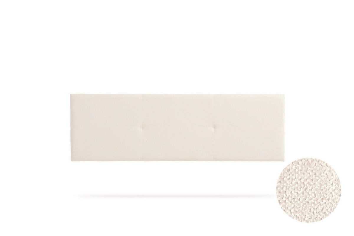 KOPFTEIL gepolstert ALMA Aqualine 145x50x5 cm - Beige - Moonia - Beige, Holz (145/5/50cm)