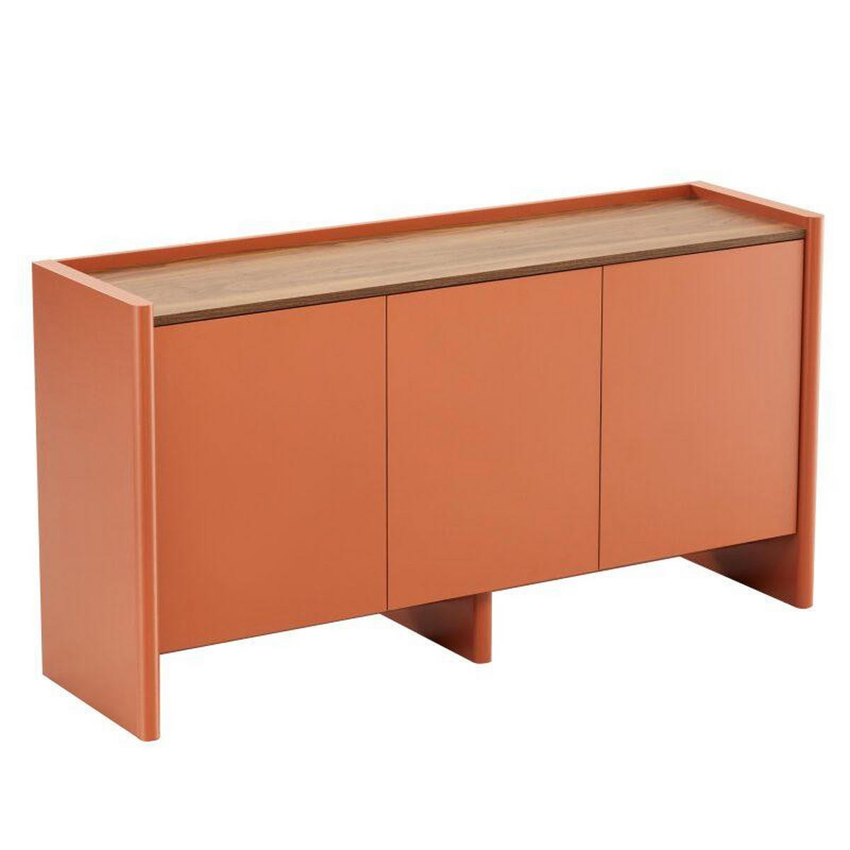 SIDEBOARD 140 cm, Ekru - Weiß, Holz (40/75/140cm) - Oviala