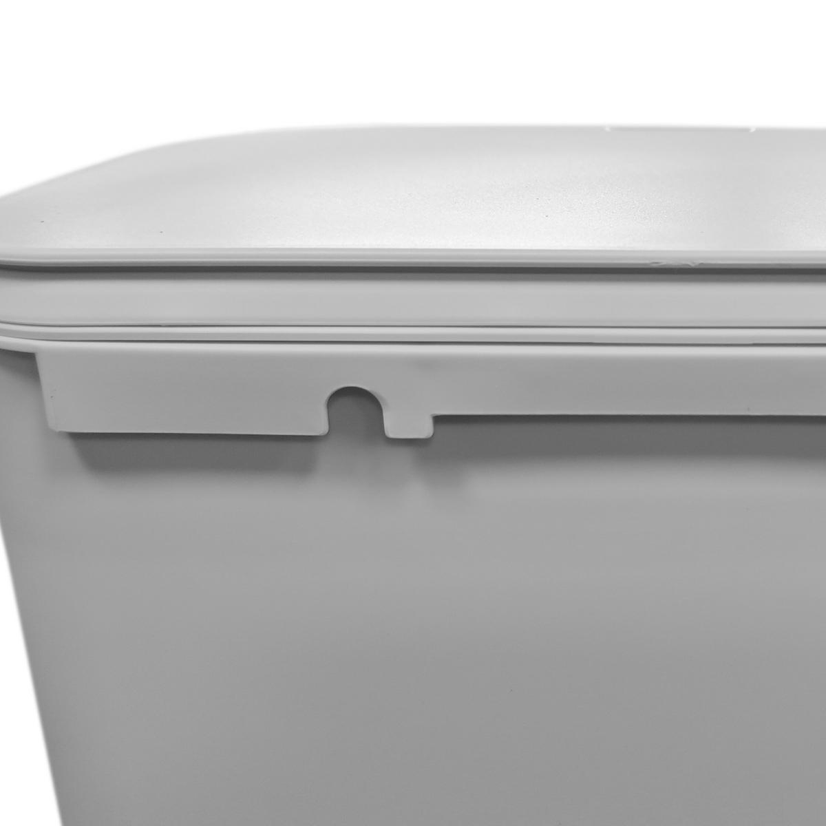 KÜCHENMÜLLEIMER 9L - Grau, Kunststoff (26/28.5/15.5cm) - Relaxdays