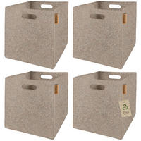 AUFBEWAHRUNGSKÖRBE 4er-Set - Beige, Textil (32/30.5/30.5cm) - Miqio Design