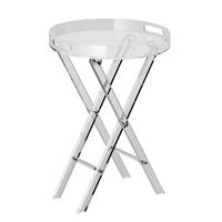 BEISTELLTISCH Acryl Klappbar Transparent 40 x 45 x 56 cm - Transparent, Kunststoff (29/39.9/57.9cm)