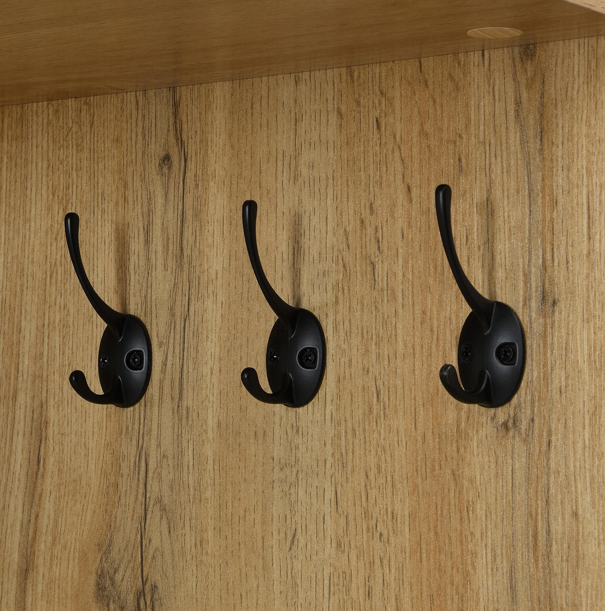 SCHUHSCHRANK aus MDF 98,5x38x191cm in Natur mit Spiegel - Naturfarben, Holzwerkstoff (98.5/191/38cm) - Modfu