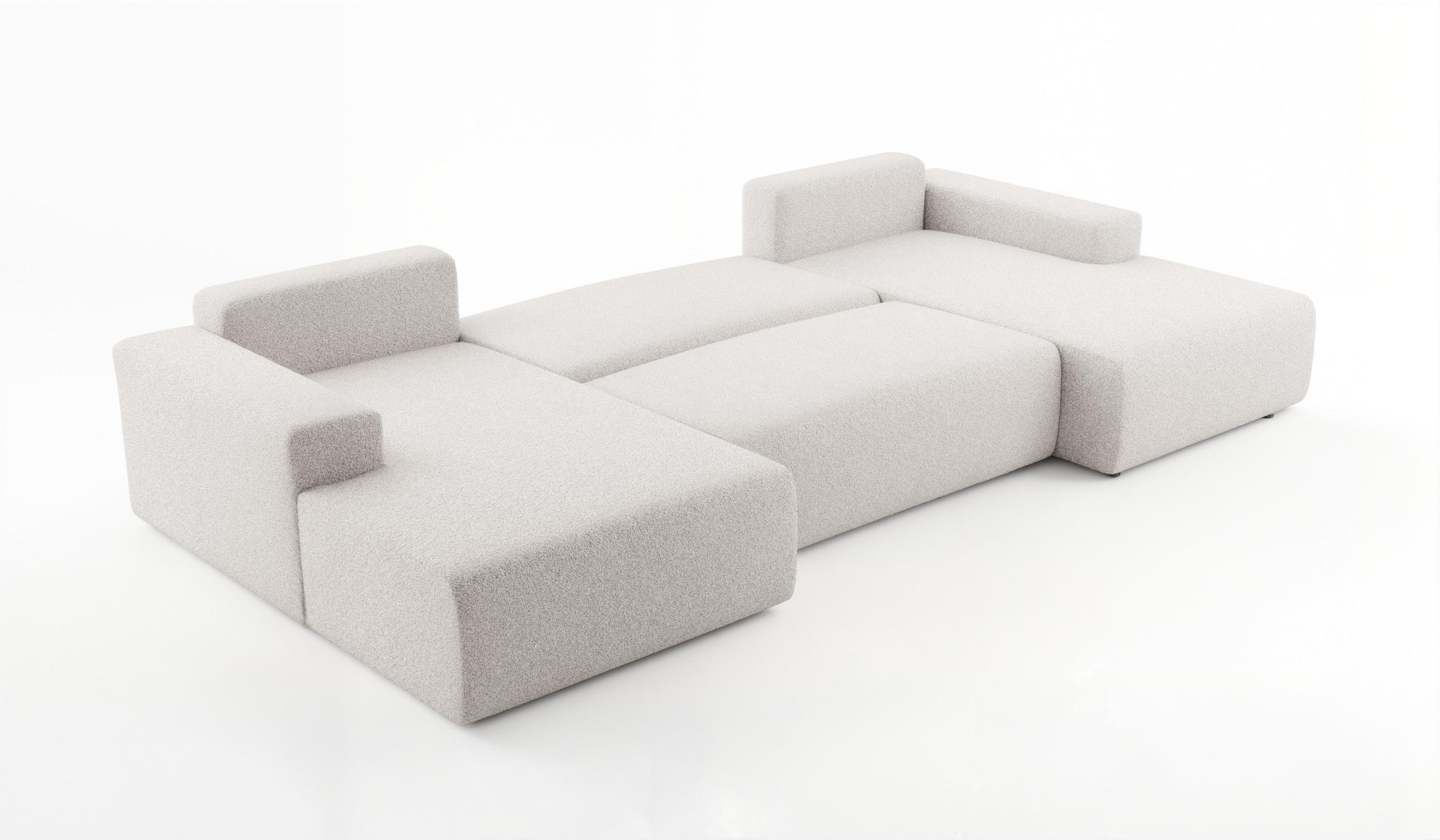 Thumbnail - Luxkor24 Wohnlandschaft, Grau, Textil, 364x84x187 cm, Wohnzimmer, Sofas & Couches, Wohnlandschaften, Wohnlandschaften in...