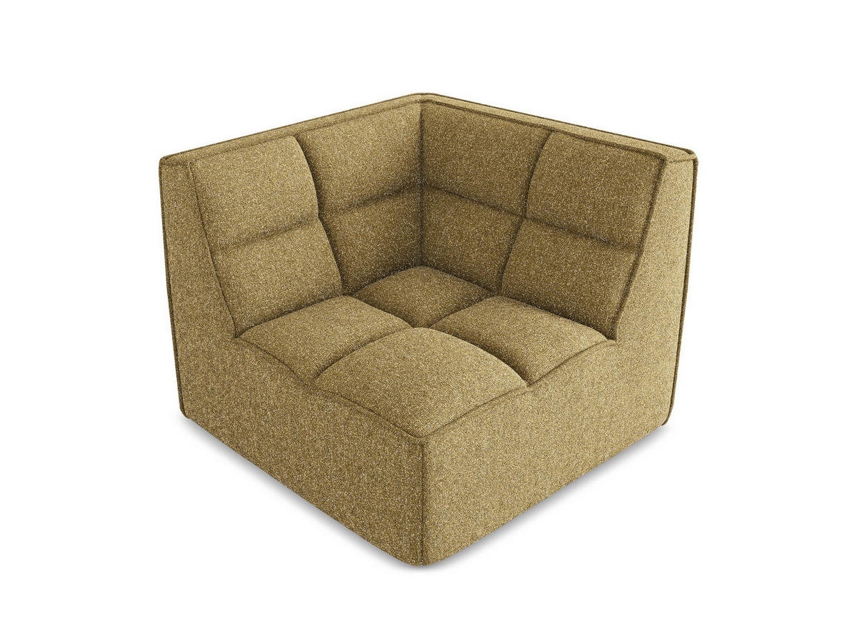 SOFAELEMENT Strukturstoff Stoff Gelb - Currygelb/Gelb, Kunststoff/Textil (98/75/98cm) - Makamii