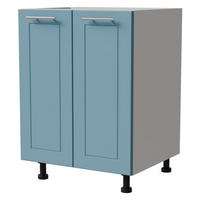 UNTERSCHRANK Bari D11/60 Weiß / RAL 5024 pastellblau 60 / 50 / 82cm - Blau/Weiß, Holz/Holzwerkstoff (60/82/50cm) - Feldmann-Wohnen