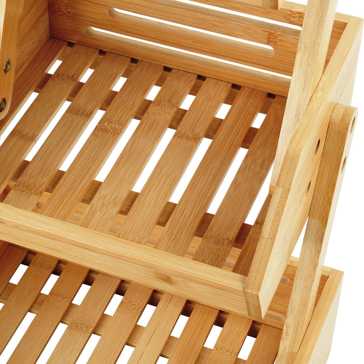 OBSTETAGERE - Hellbraun, Holz (49cm) - Relaxdays