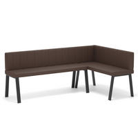 ECKBANK rechts MONO Y Kunstleder gesteppt, 142/196 cm Braun - Braun, Kunststoff/Textil (142/196cm) - Idohome