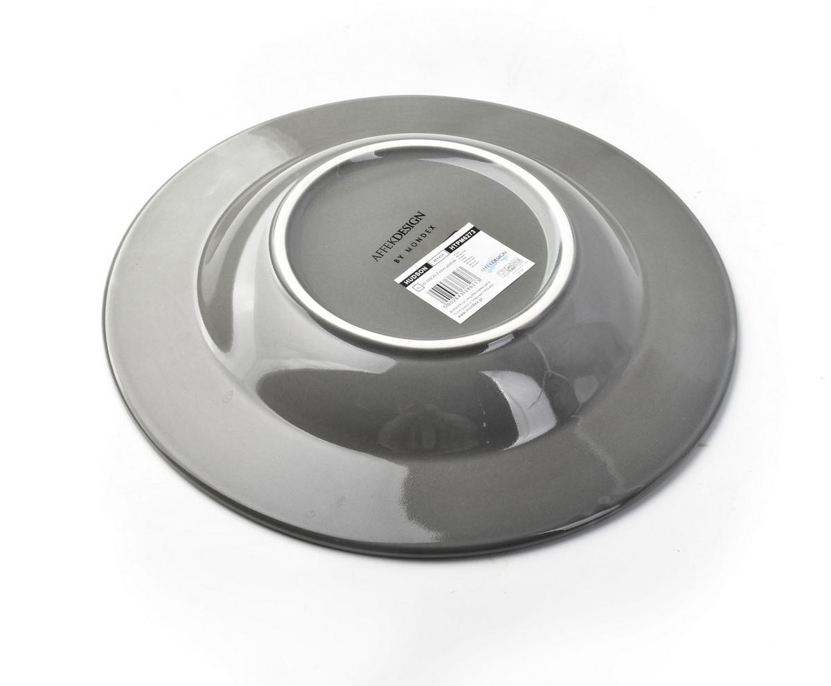 TELLER Hudson Grau 22/22/3.5 cm Keramik - Grau, Keramik (22cm) - Mondex