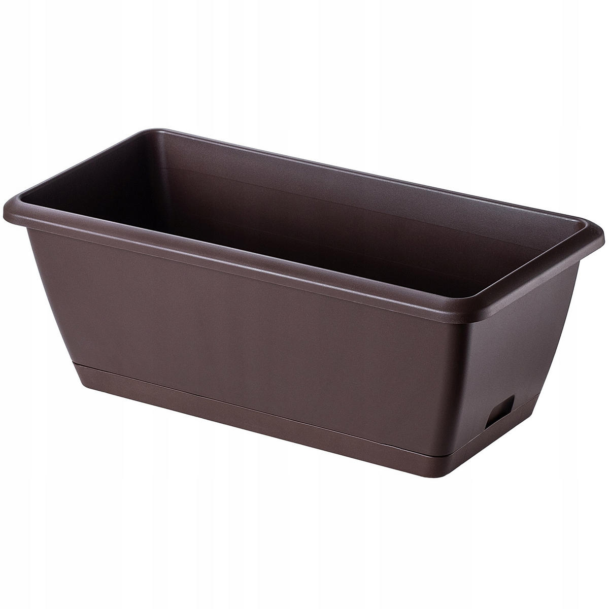 BALKONKASTEN 40 cm mit Griffen, Braun - Braun, Kunststoff (19/40cm) - KADAX