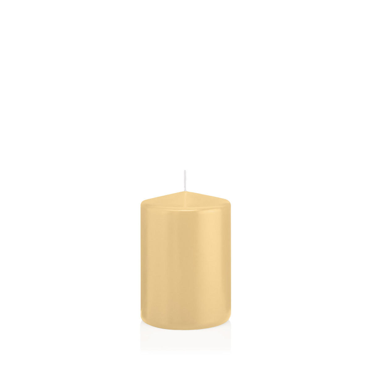 STUMPENKERZEN Champagner Ø 68 x 100 mm, 12 Stück - Champagner, Paraffin (7/10cm) - Wiedemann Kerzen