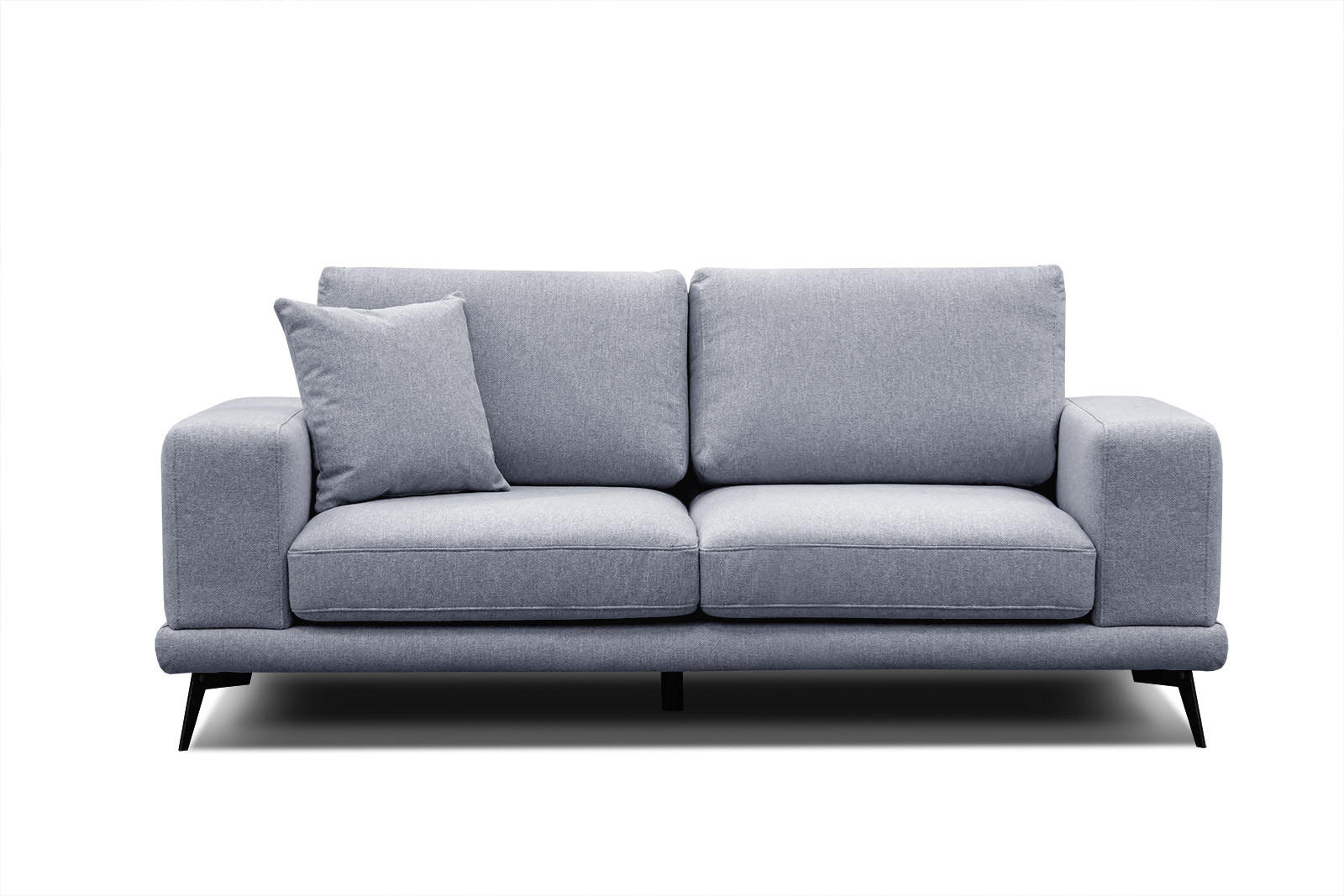 SOFA MEDIOLANE 2,5-Sitzer, hellblau - Hellblau, Holzwerkstoff/Textil (203/87/96cm) - Courtois Laville
