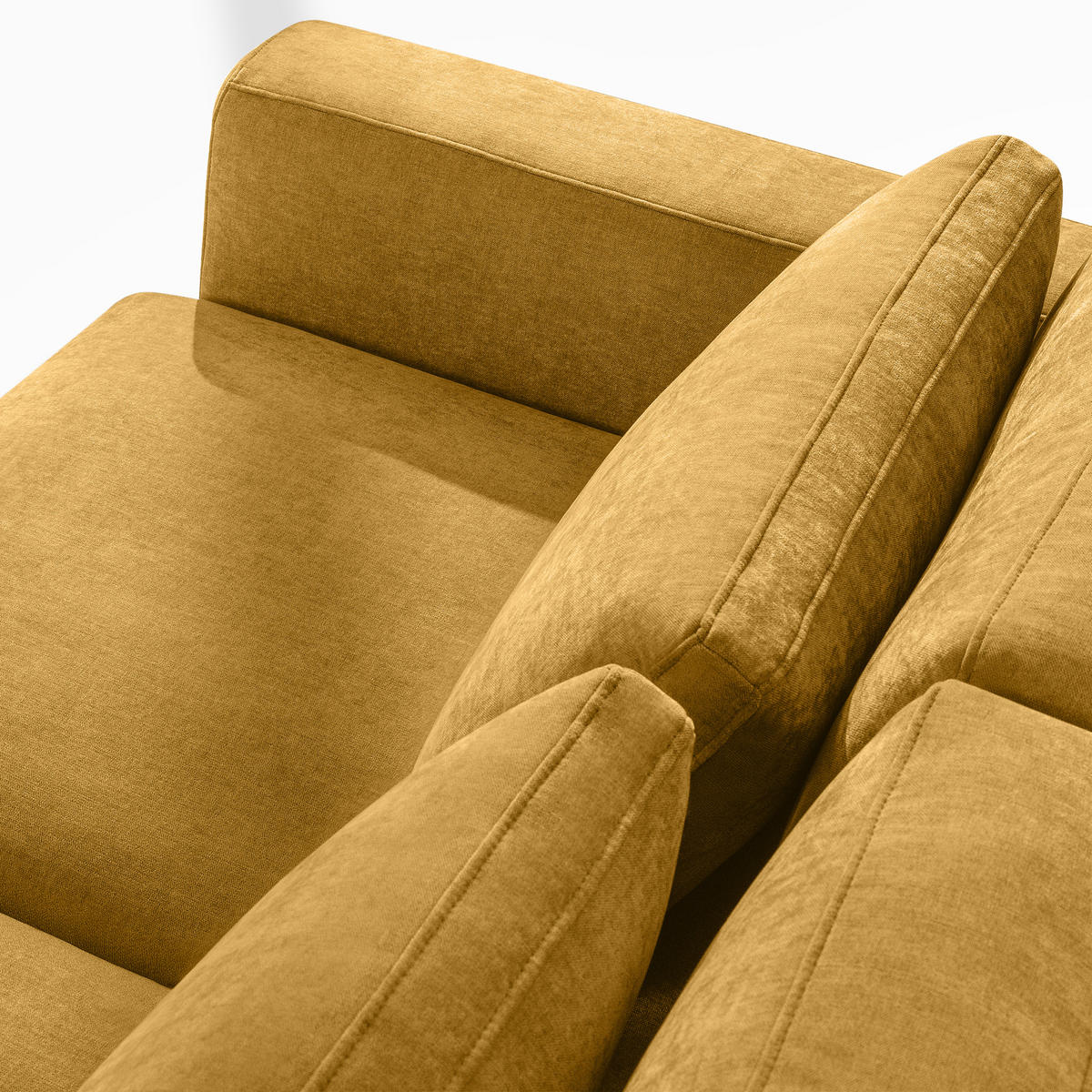 ECKSOFA XL rechts VERUS - Gelb, Holz/Holzwerkstoff (377/328cm) - KONSIMO®