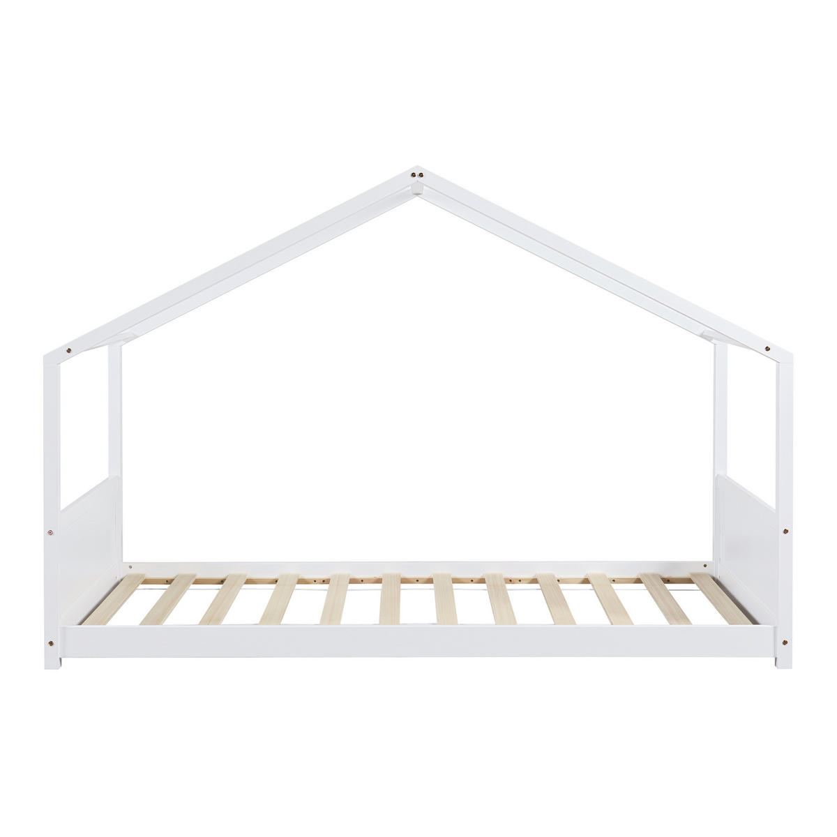 KINDERBETT Simo mit Matratze - Weiß, Holz (90/200cm) - [en.casa]