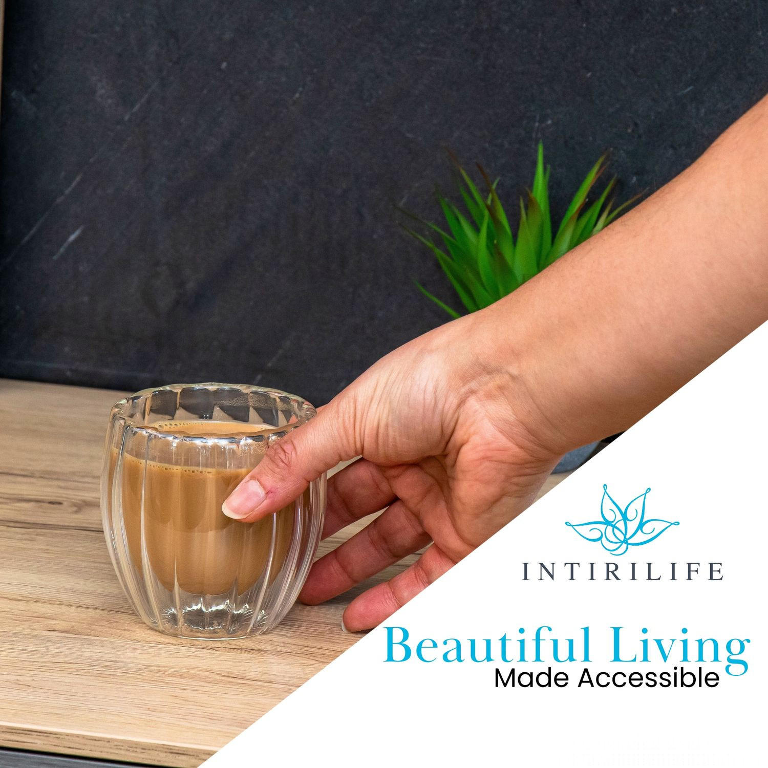 Thumbnail - Intirilife Thermo, Transparent, Glas, 0.19 L, doppelwandig, Essen & Trinken, Gläser, Gläser-Sets