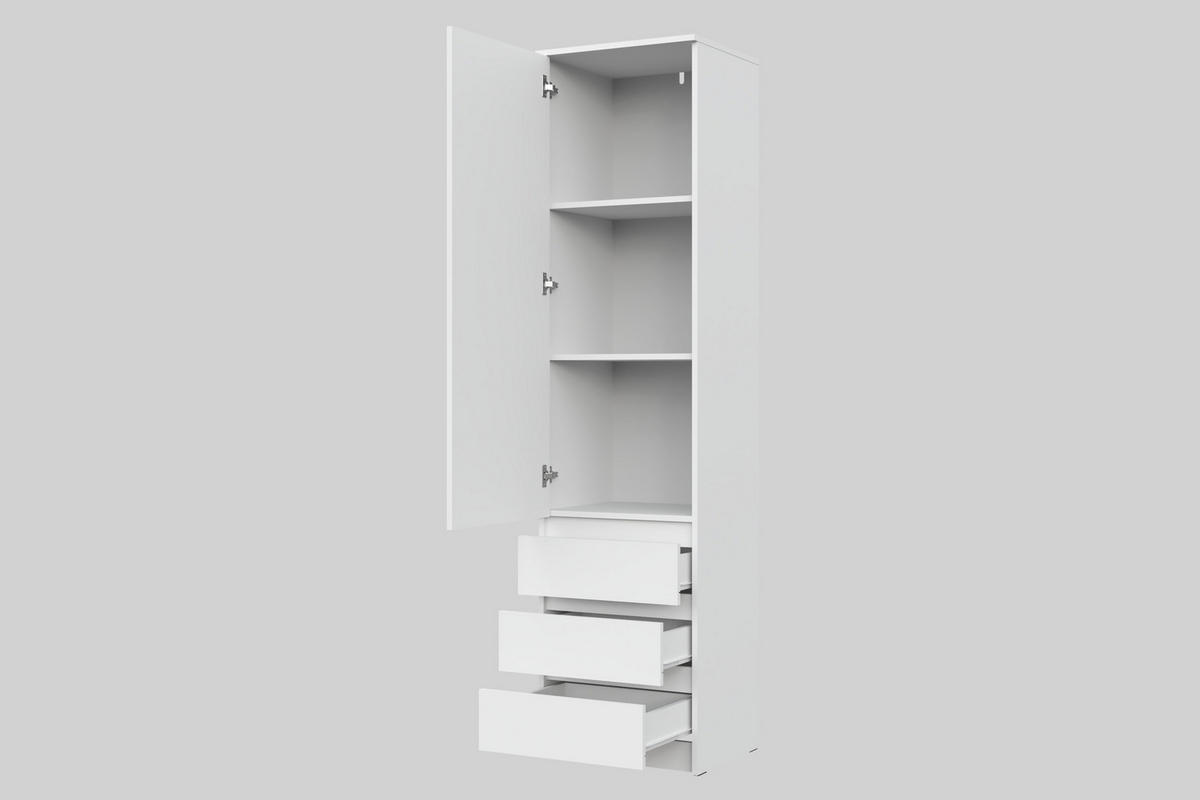 KLEIDERSCHRANK Weiß 50/203/43 - Weiß, Holzwerkstoff (50/203/43cm) - RAUMHIRSCH FURNITURE