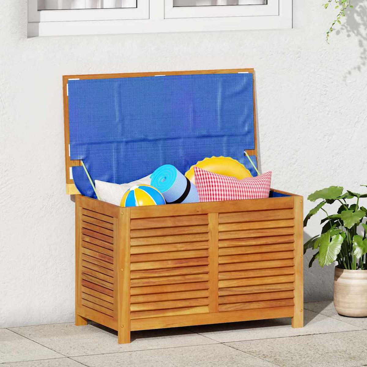 GARTENBOX Mit Lüftungsschlitzen 90/50/56 Cm Massivholz Akazie - Braun, Holz (50/56/90cm) - vidaXL