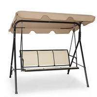 HOLLYWOODSCHAUKEL Gartenschaukel Braun - Braun, Metall (110/155/170cm) - COSTWAY