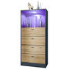KOMMODE Pino Fronten in Eiche Natur - Eichefarben, Holzwerkstoff (56/125/36cm) - Vladon