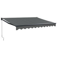 MARKISE Einziehbar Anthrazit 3,5x2,5 m Stoff und Aluminium - Anthrazit, Textil (350/250/350cm) - furnicato