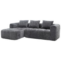 ECKSOFA 250x158cm Grau - Grau, Textil (37/38.5cm) - Raelunyi